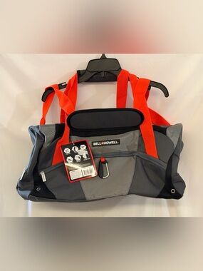 Bell & Howell Gray and Red Duffel Bag